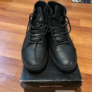 Thursday Boots Black Vachetta Premium High Top